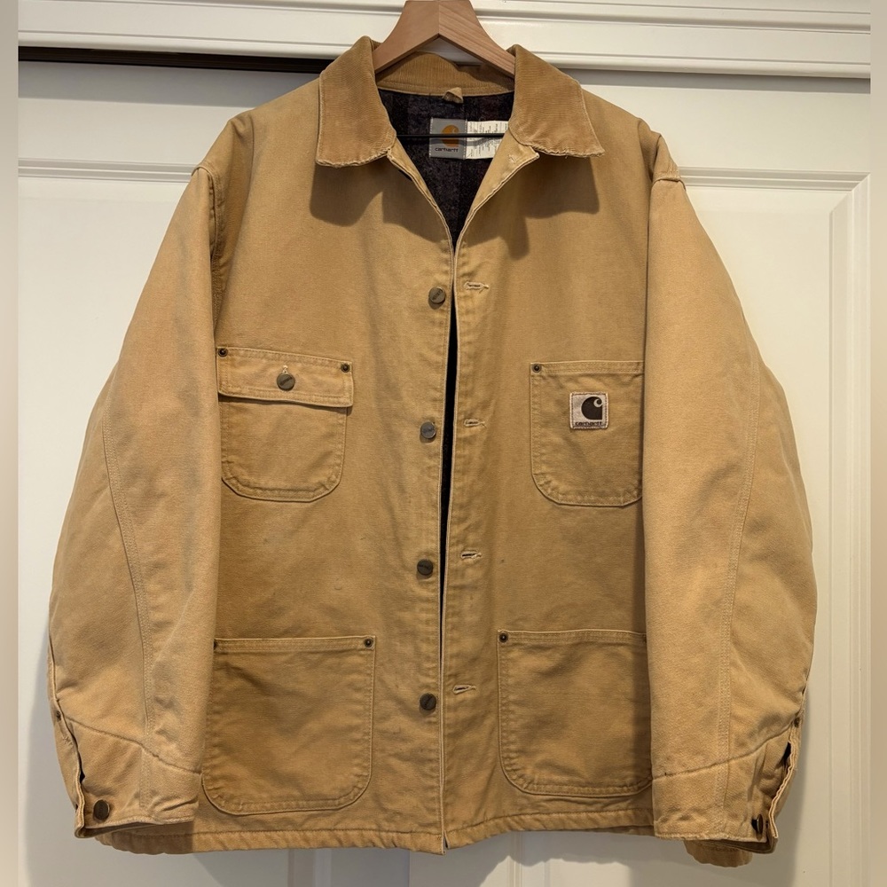 Vintage Carhartt Chore Work Jacket-Tan -Men’s 2XL